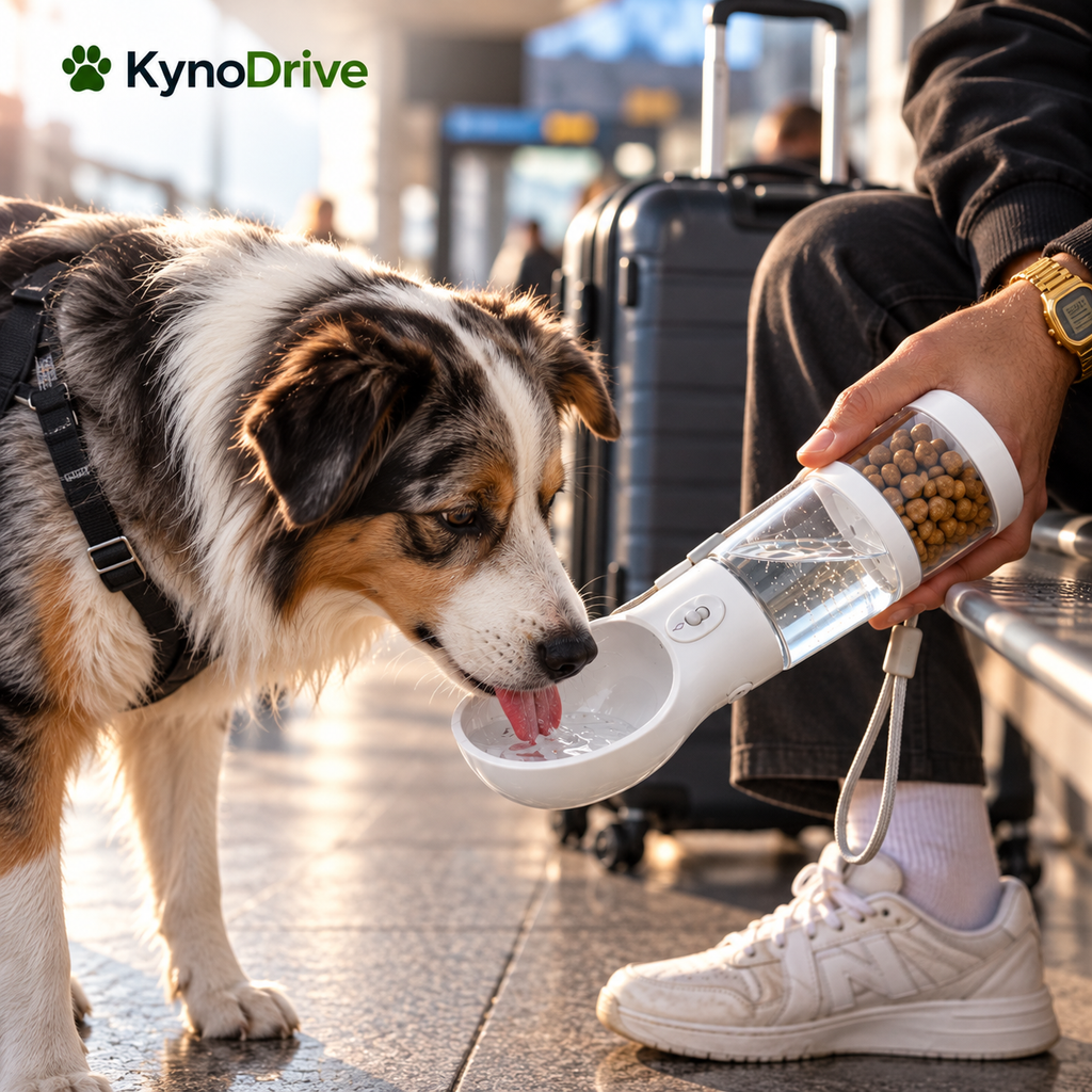 Gourde 2-en-1 pour chien – Eau & nourriture | KynoDrive