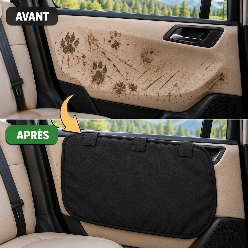 Protection de portières voiture pour chien – Lot de 2, imperméable et anti-rayures