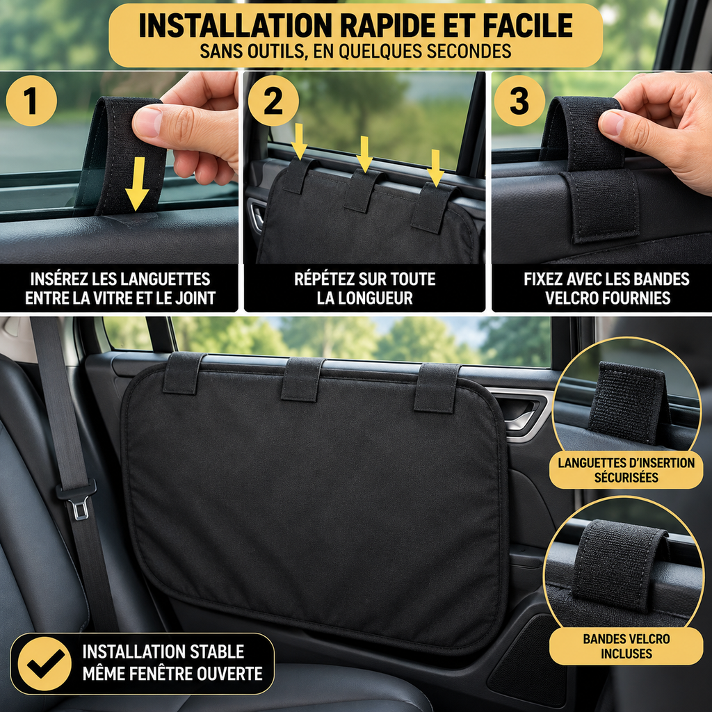 Protection de portières voiture pour chien – Lot de 2, imperméable et anti-rayures